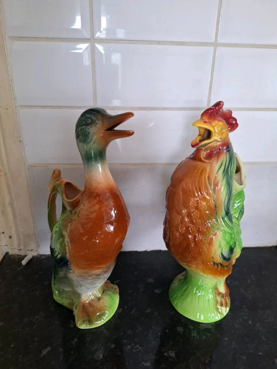 Lovely pair of Saint Clement ceramic pitchers - Image 1