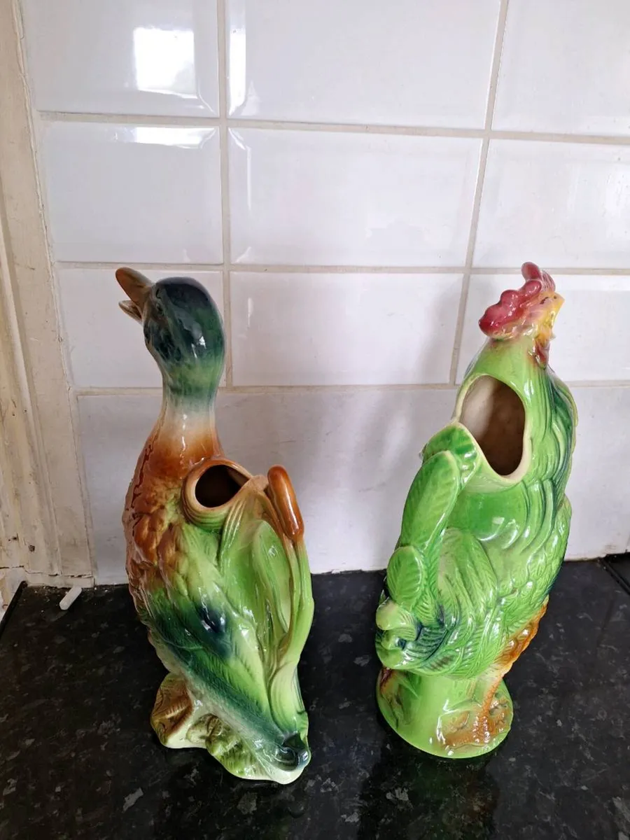 Lovely pair of Saint Clement ceramic pitchers - Image 2
