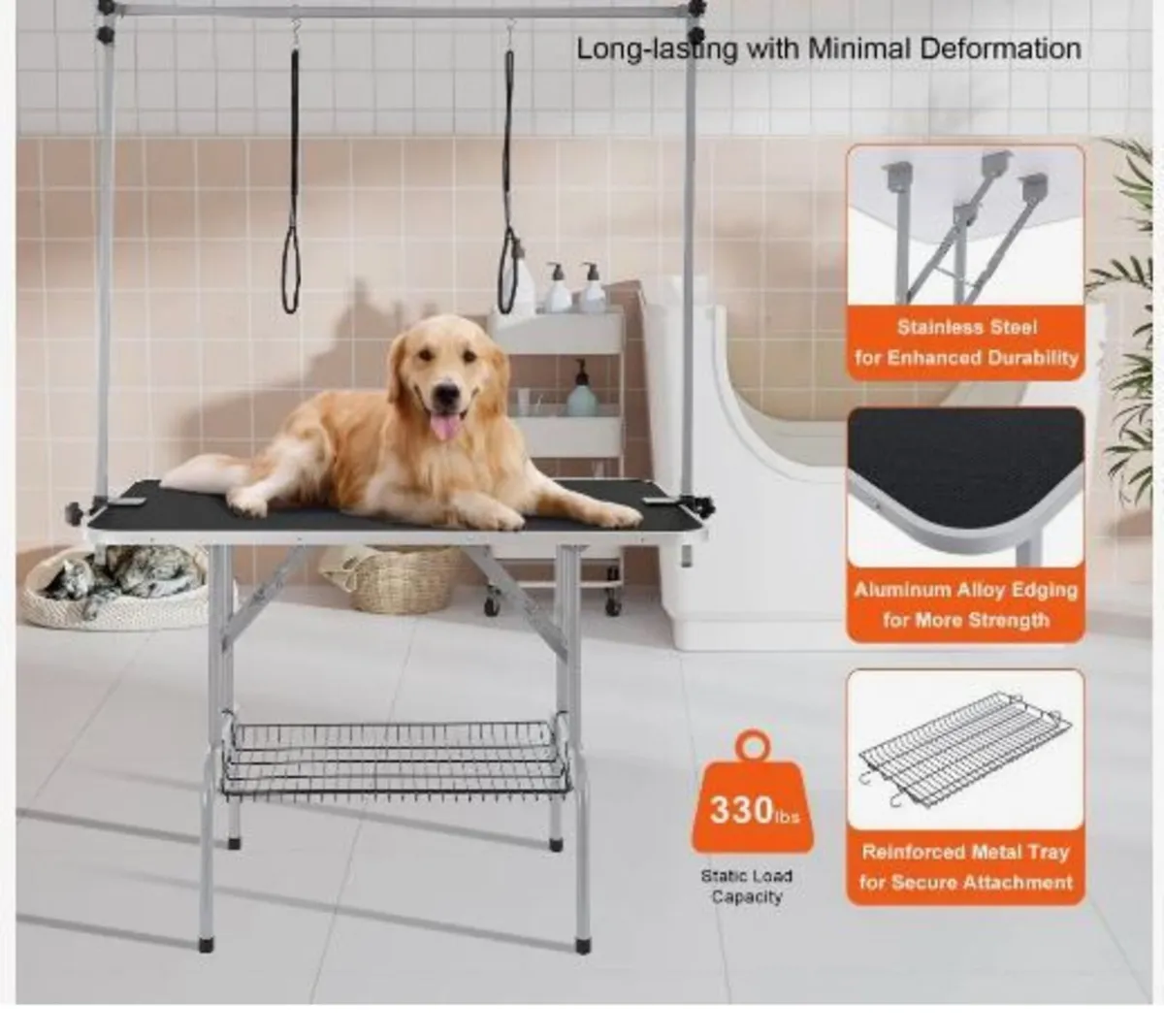 Pet Grooming Table Two Arms with Clamp - Image 2
