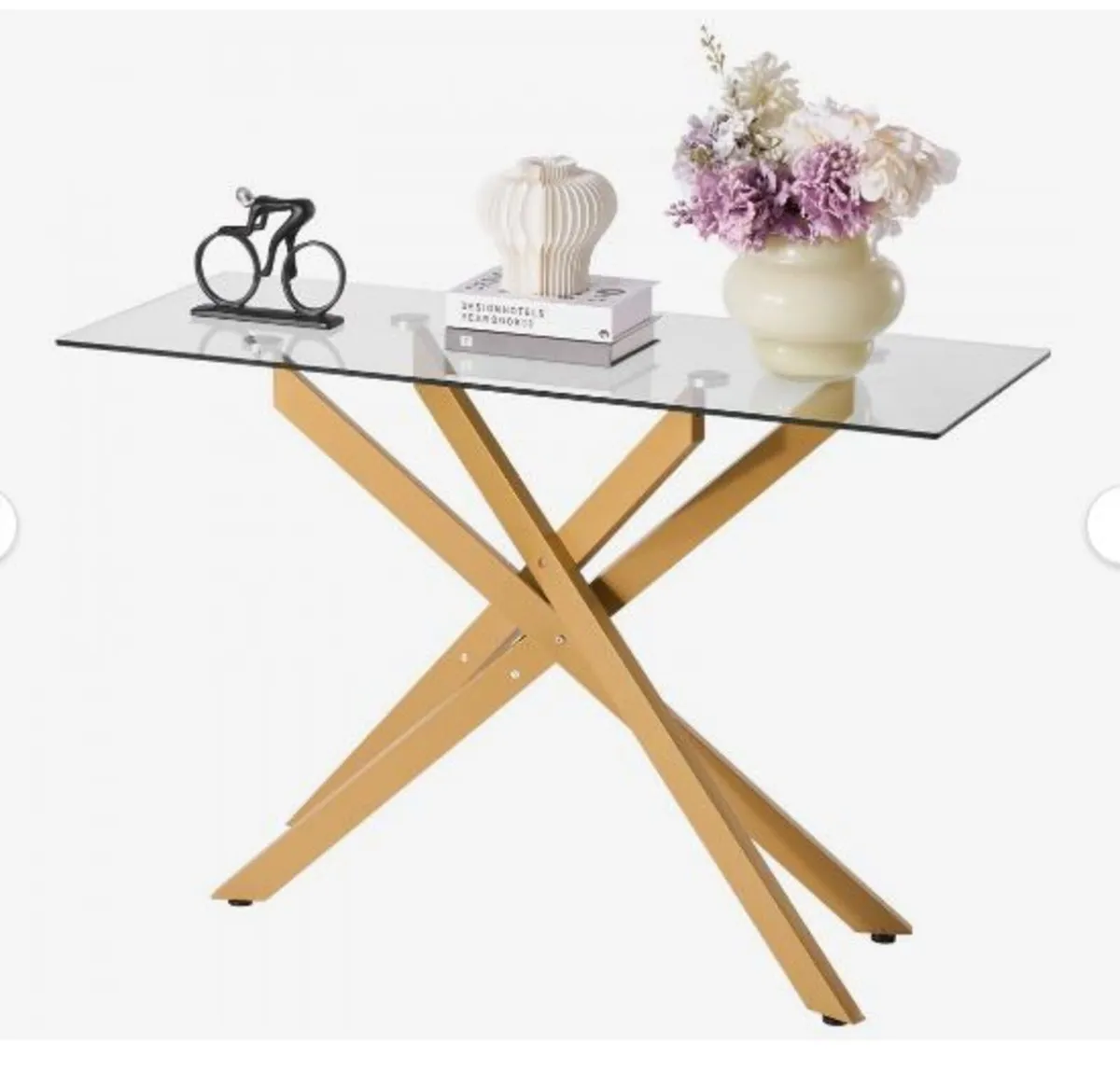 Glass Coffee Table, Modern Rectangle - Image 1