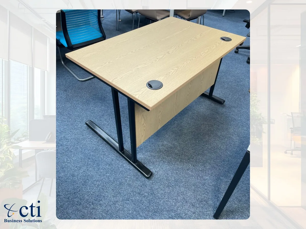 5 X 1200mm Oak Office Desks - Grade A - Image 1