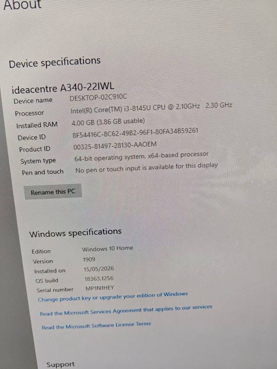 Lenovo IdeaCentre All-in-One PC – Good Condition - Image 4