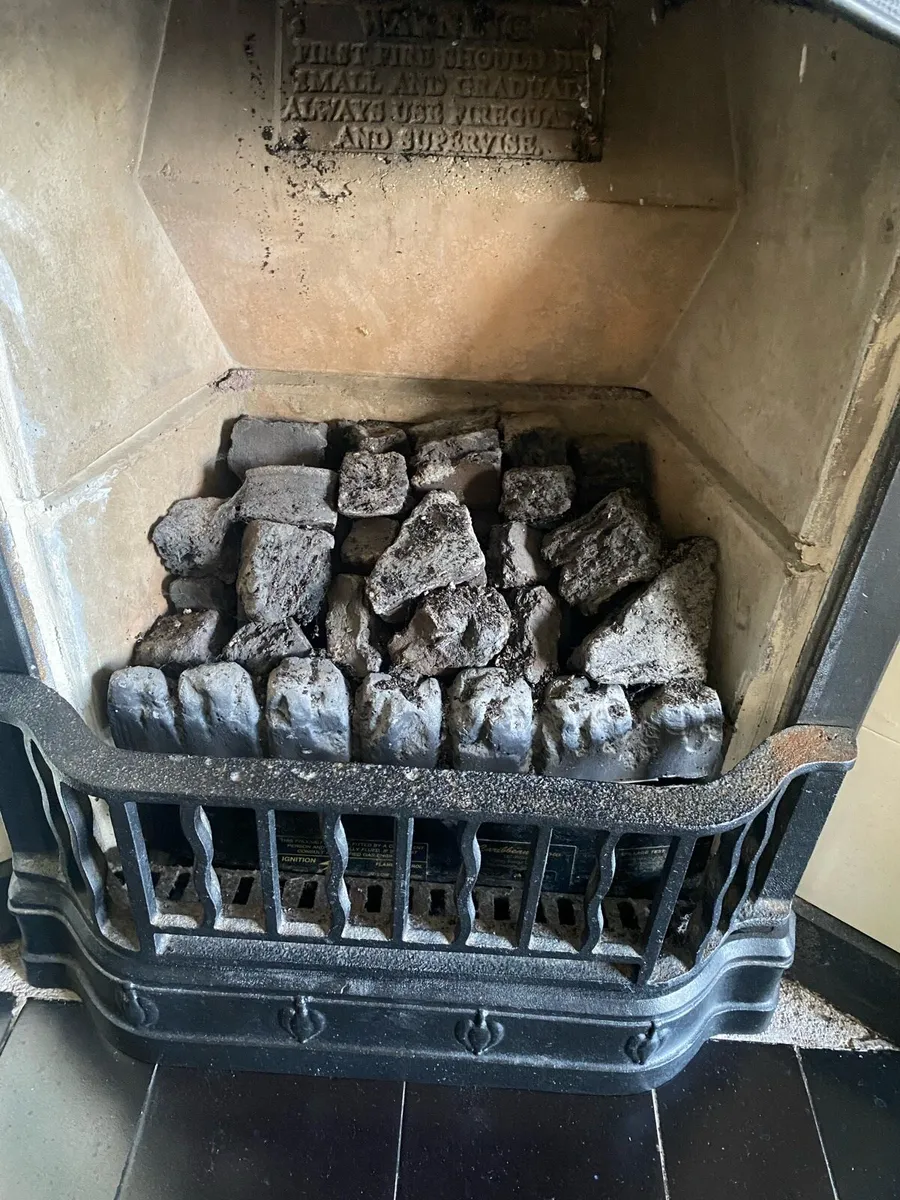 Cast Iron Fireplace and Tiles w/ hearth & fireback - Image 3