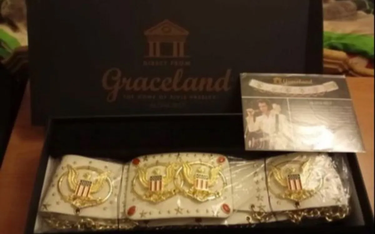 Elvis Presley aloha from Hawaii belt exc Graceland - Image 2