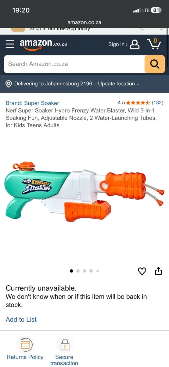 2 Nurf Super Soaker Water Guns - Image 2