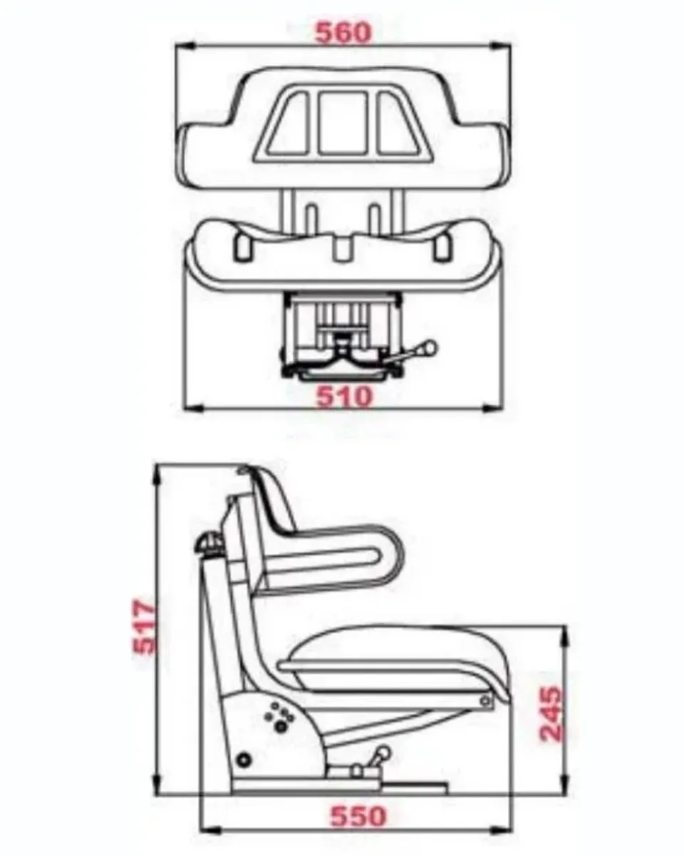 Standard Tractor Seat For Ford Tractors - Image 2