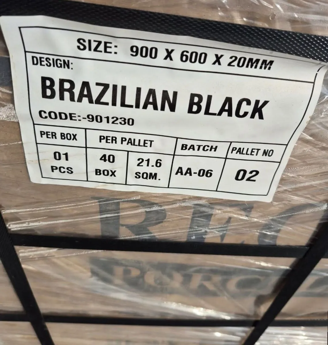 Brazilian Black porcelain paving 600x900 - Image 1