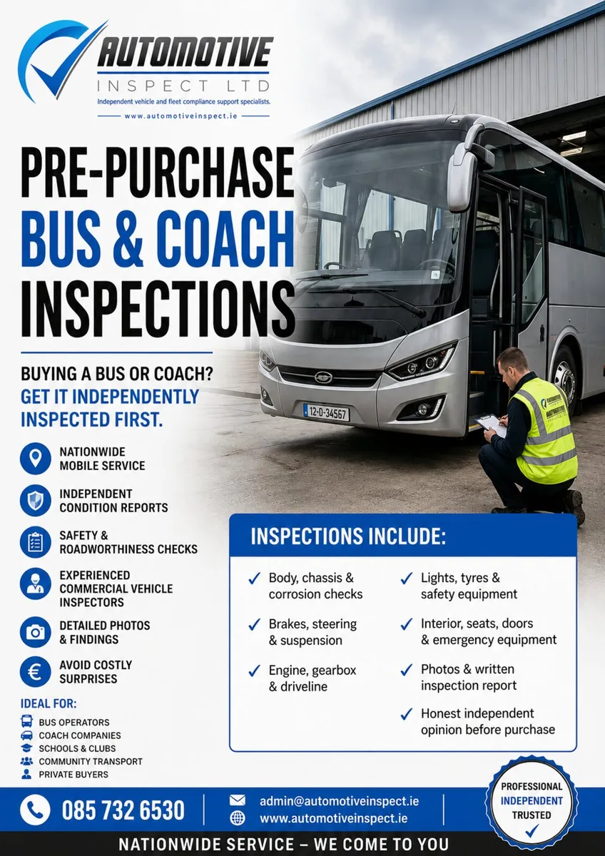 Bus & Coach Pre Purchase Inspections - Image 1