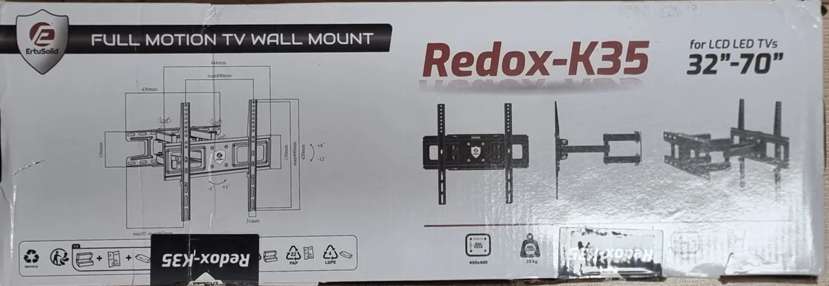 Tv Wall Mount Bracket Tilt Swivel 32"-70" - Image 2