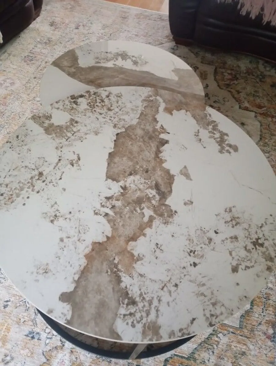 Set of two marble  coffee tables - Image 3