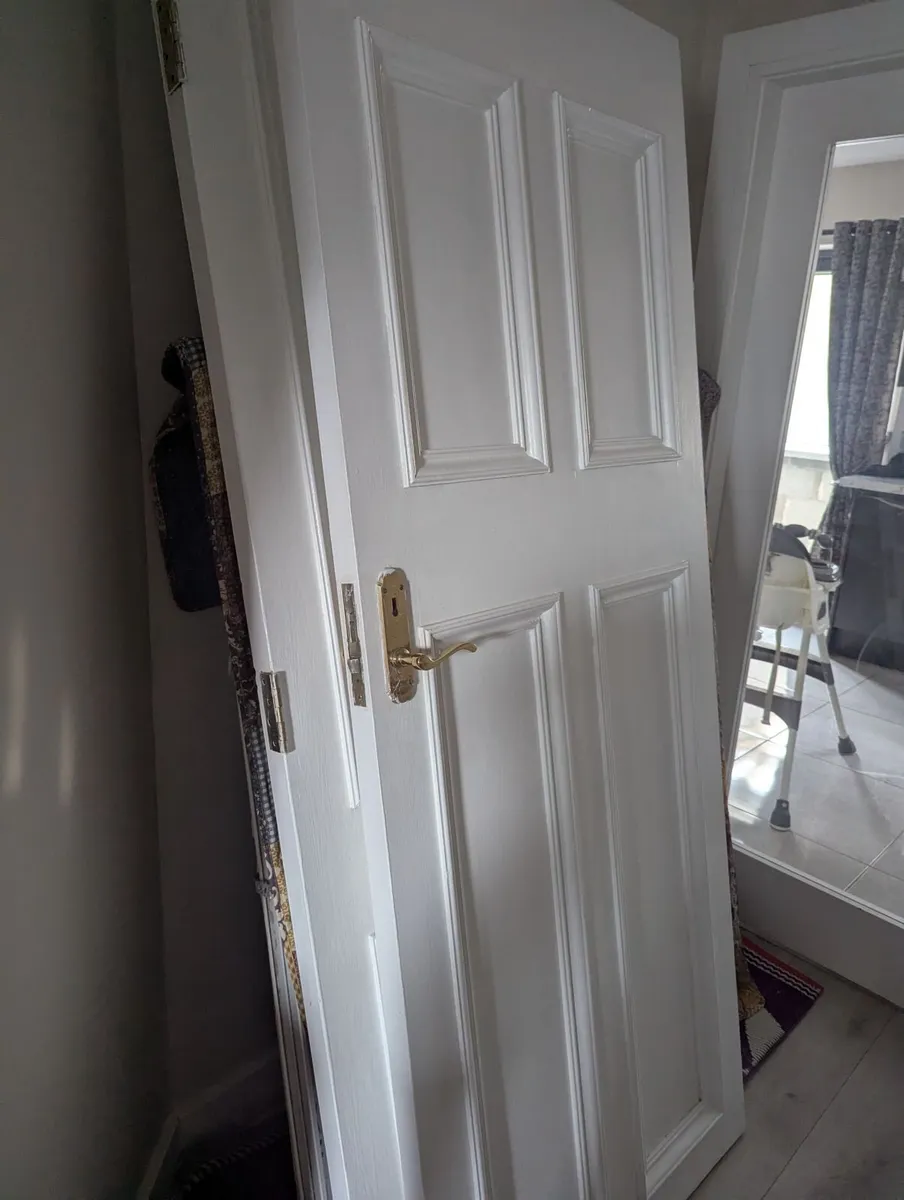 2 Doors for indoor use with gold hardware - Image 1