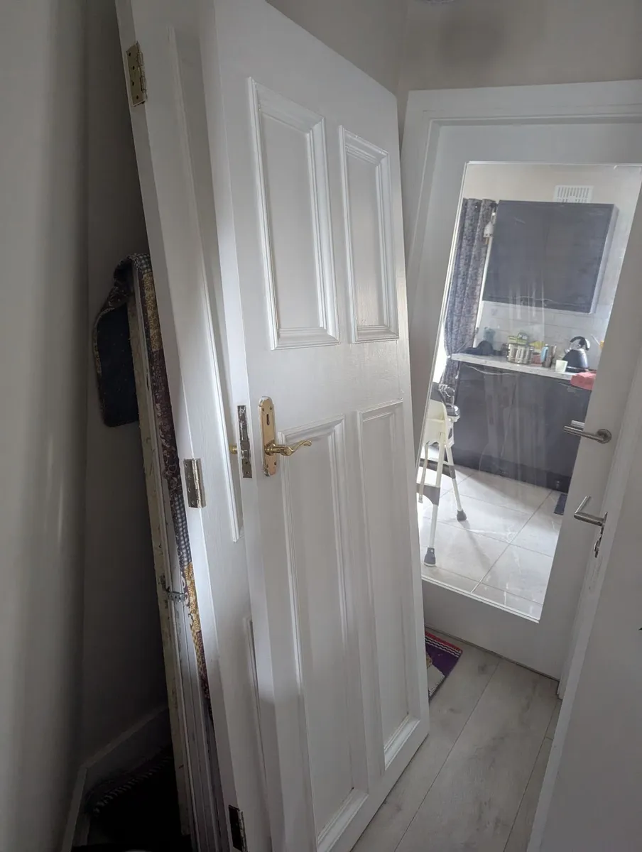 2 Doors for indoor use with gold hardware - Image 2