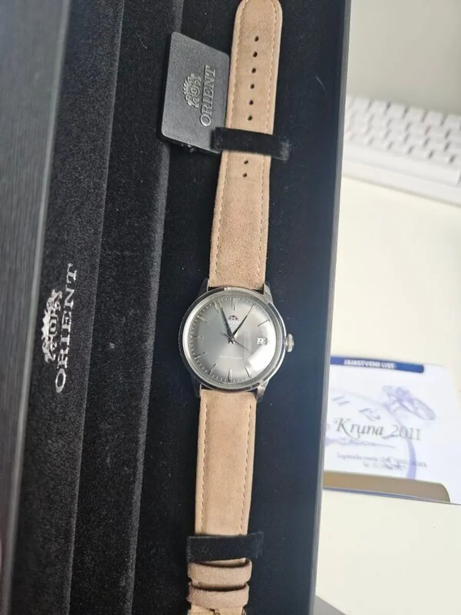 Gray Orient Bambino brown suade strap - Image 2
