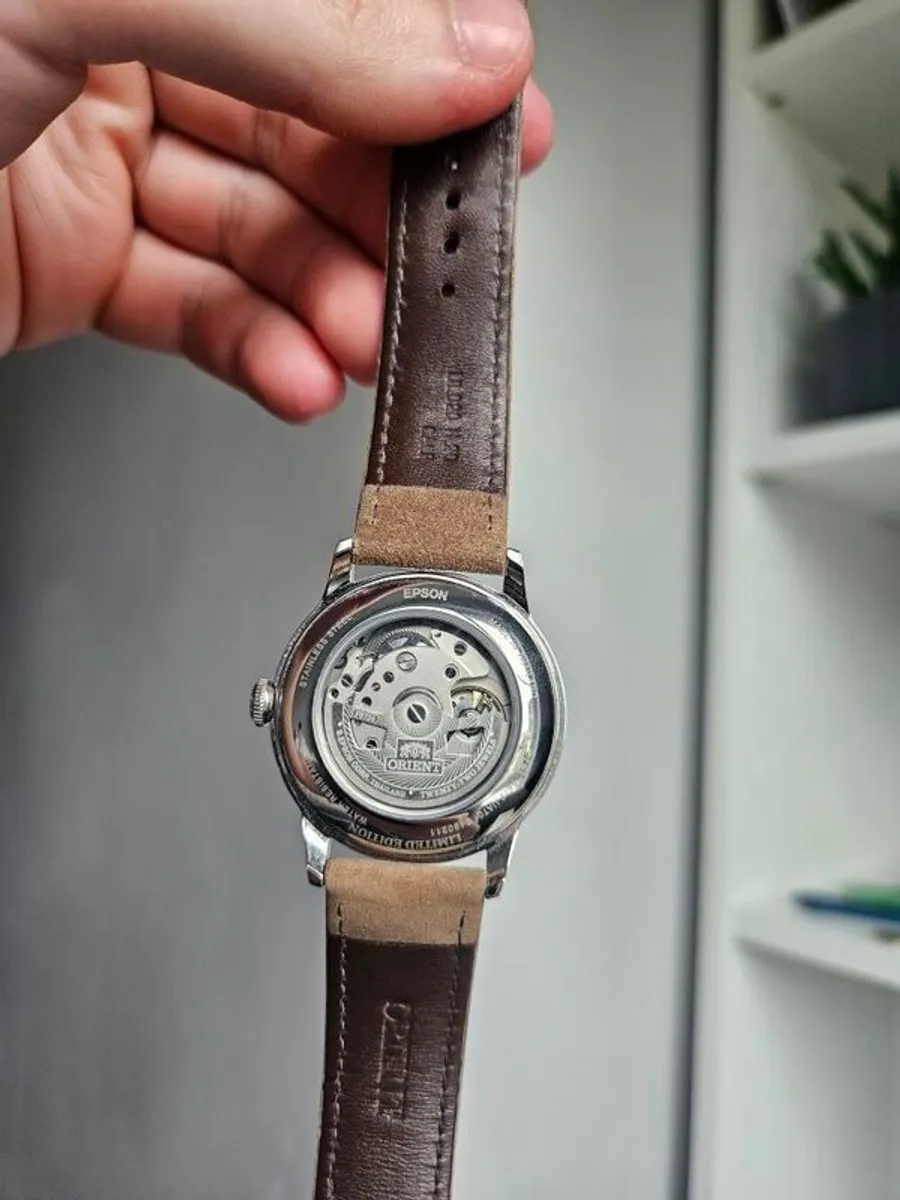 Gray Orient Bambino brown suade strap - Image 3