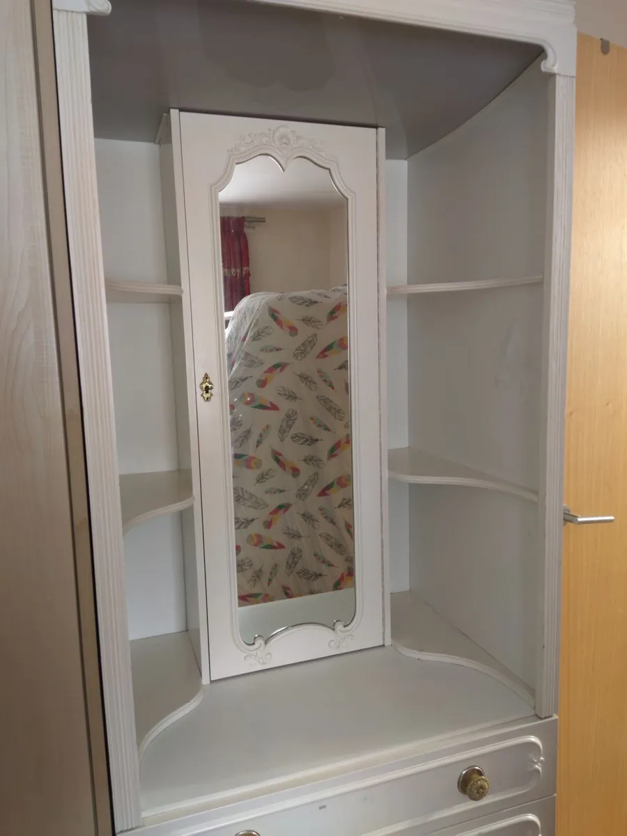 Vanity with 4 Drawers, Mirror & Hidden Compartment - Image 2