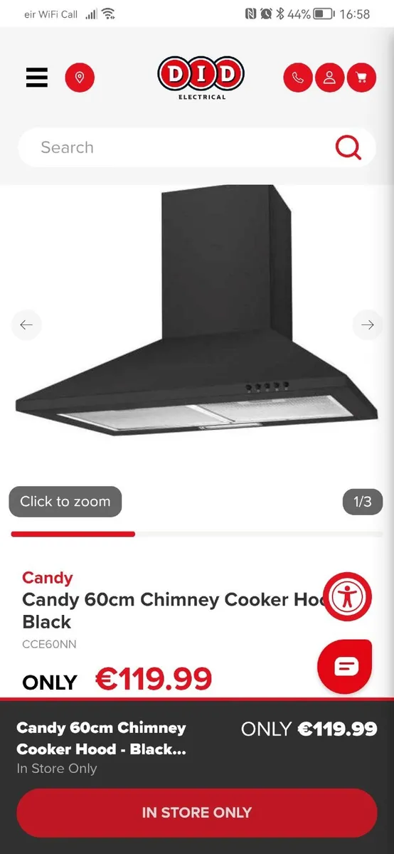 Black cooker extractor hood - Image 2