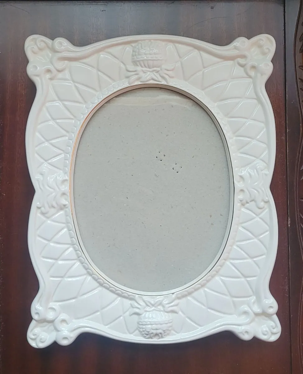 Large Vintage Porcelain Picture Frame - Image 2