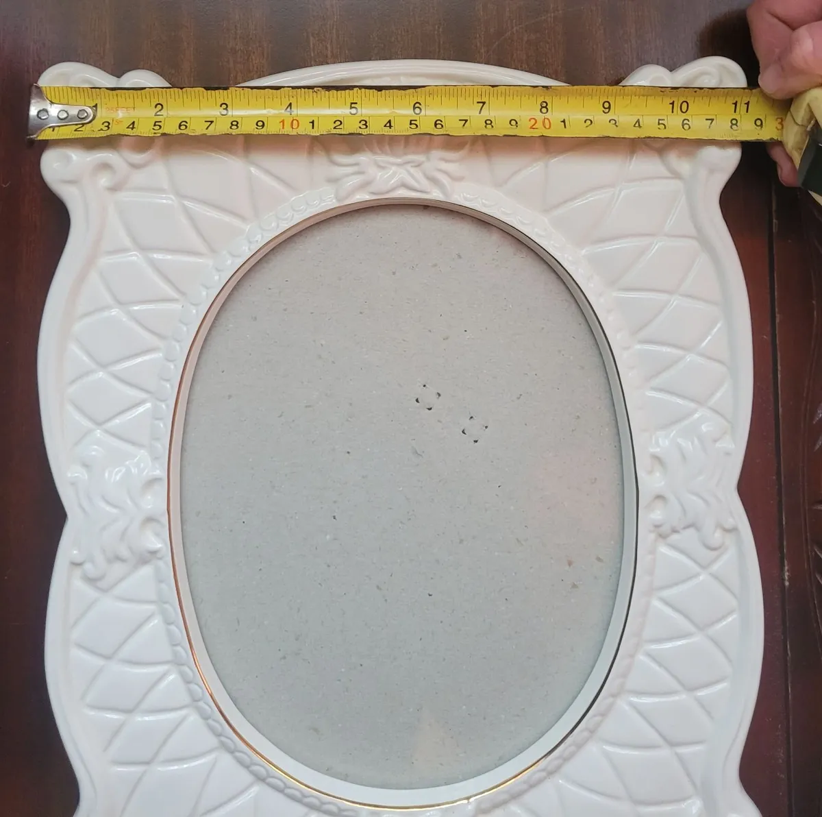 Large Vintage Porcelain Picture Frame - Image 3