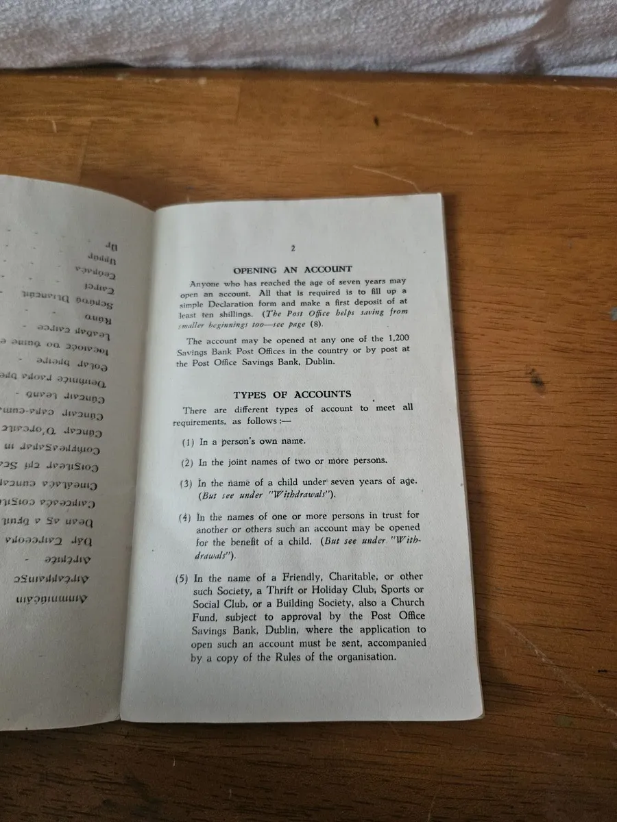 Vintage Post Office Savings Bank Book - Image 2