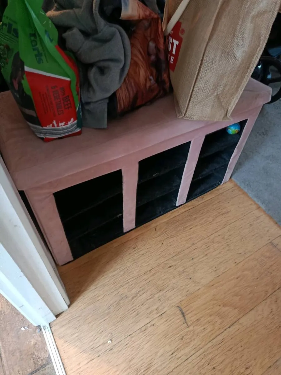 Shoe rack pink, 9 berth , FREE