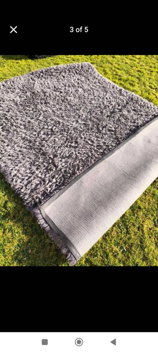 Large gray rug like new 160/230 collect asap