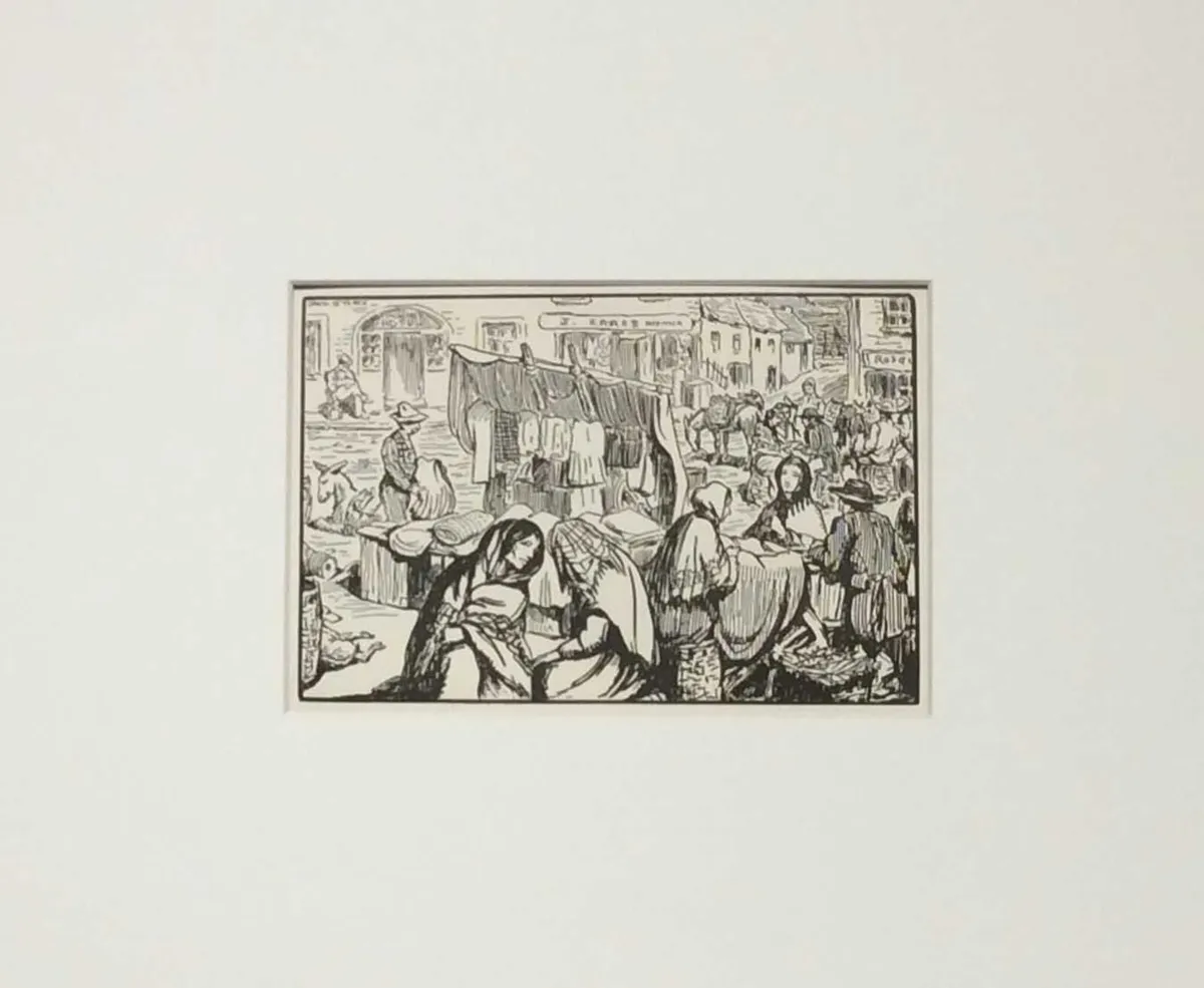 Jack B Yeats A June Fair Antique Print 1912 - Image 3