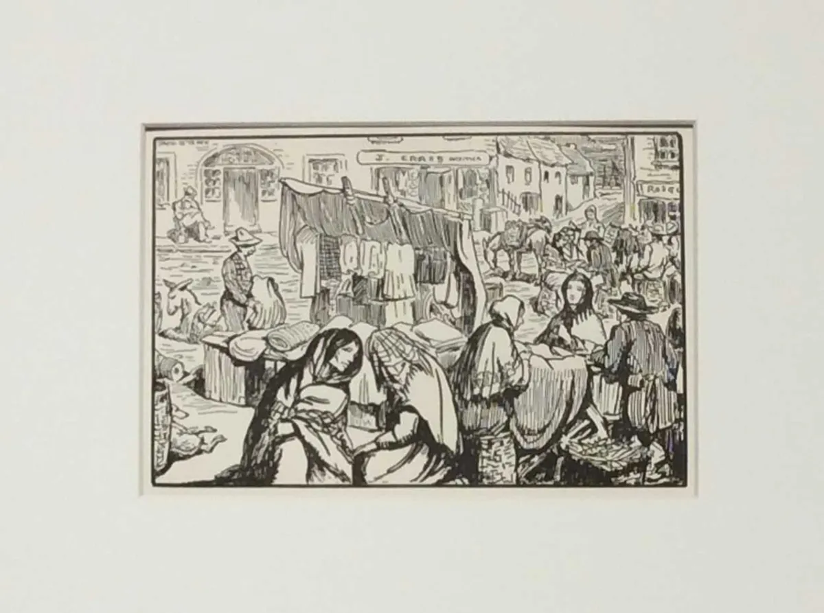 Jack B Yeats A June Fair Antique Print 1912 - Image 4