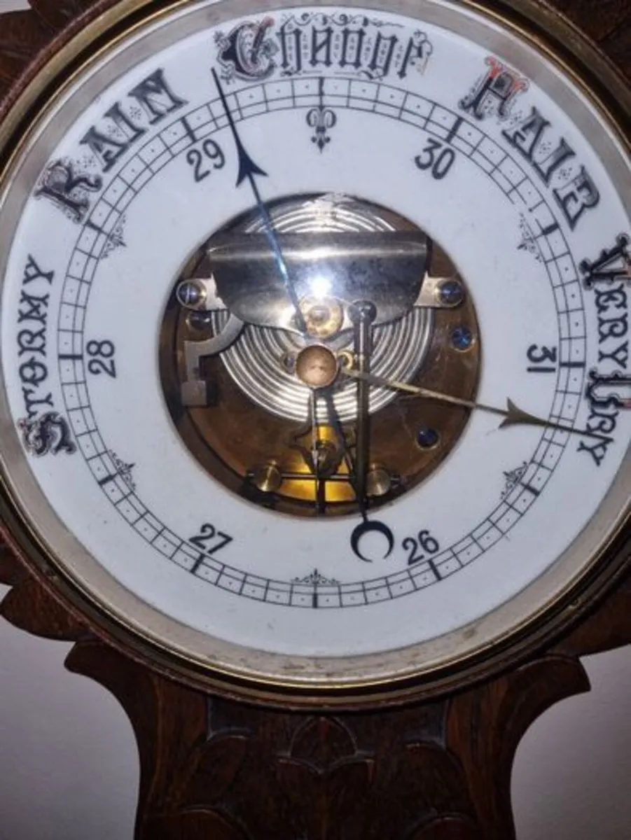 Large Victorian Banjo Barometer - Image 3