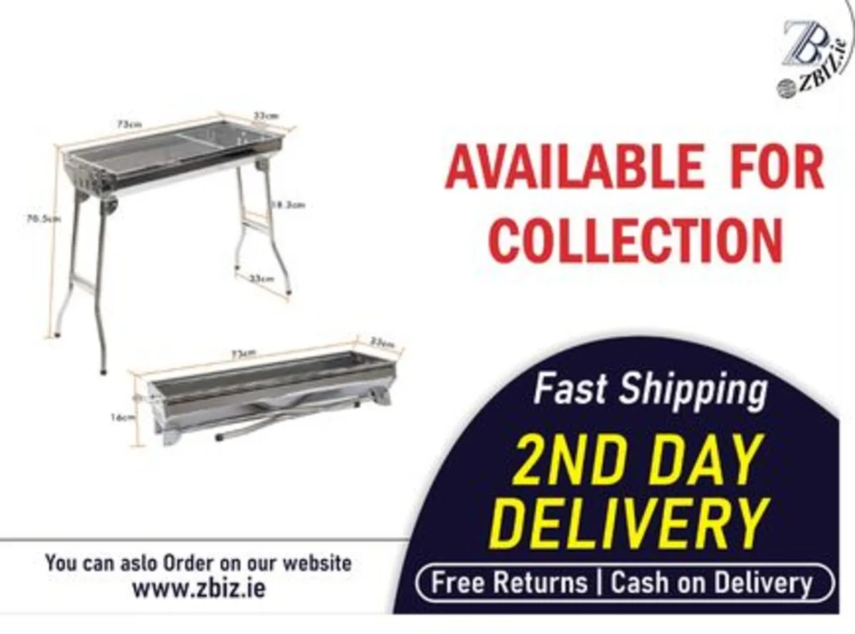 BBQ Folding Charcoal Grill for Camping - Image 1