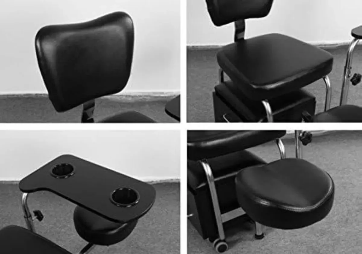 Manicure Pedicure Nail Station Chair Desk Stool - Image 3