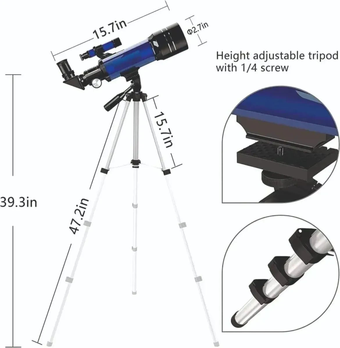 Astronomical Refractor Telescope 70mm Kids Set - Image 4