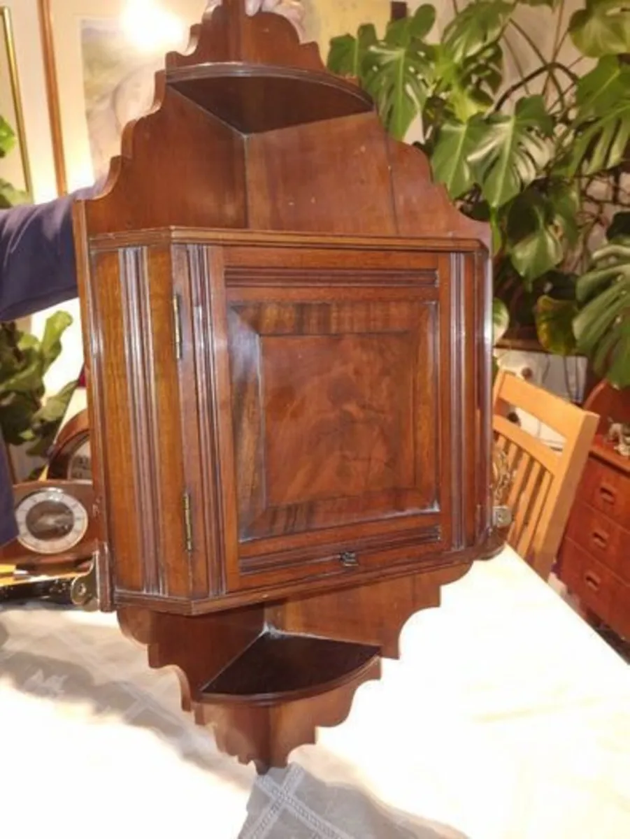 Vintage corner wall cabinet - Image 2