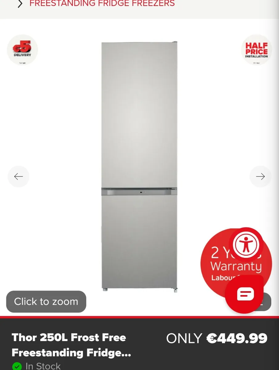 New Thor Fridge Freezer