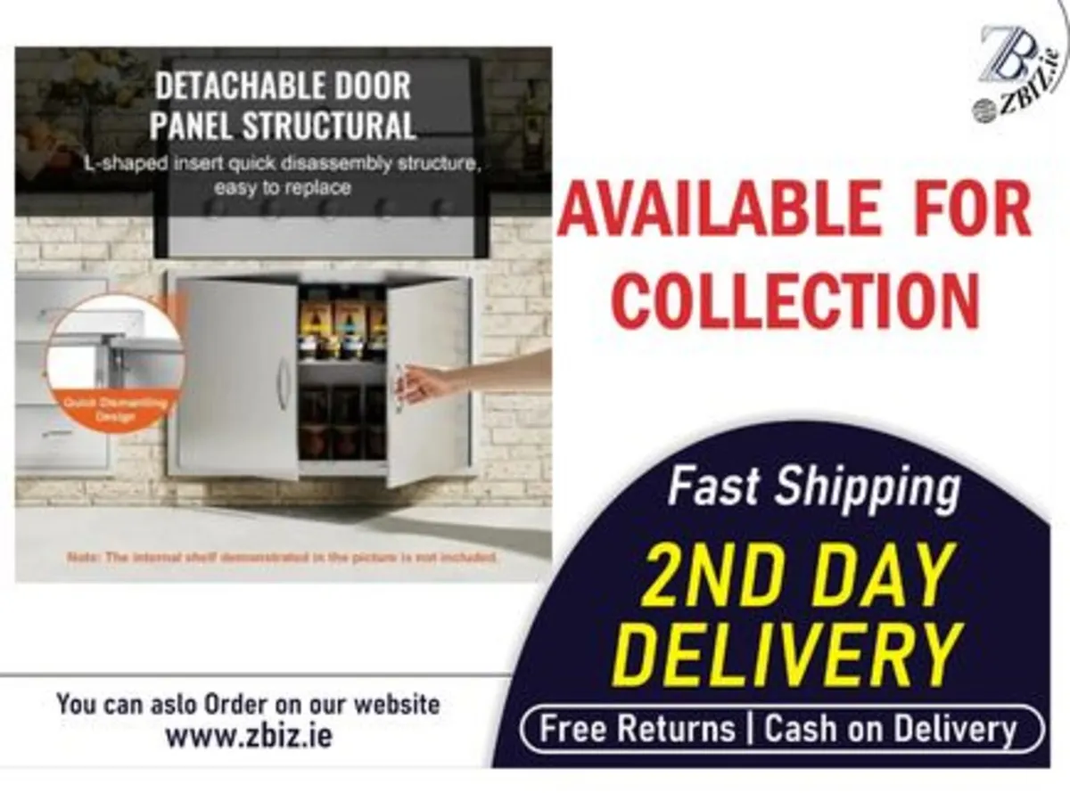 BBQ Access Door 990x660mm Stainless Steel - Image 1