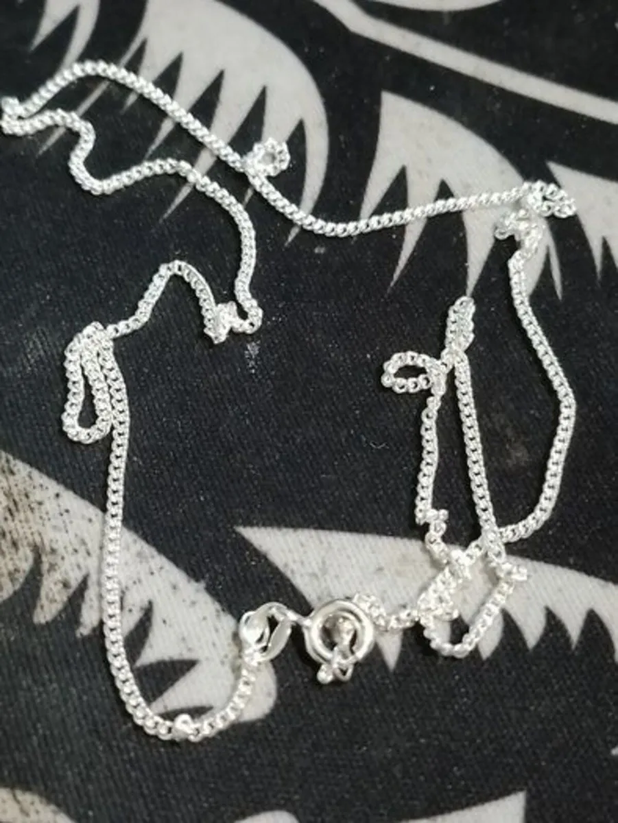 925 Solid Sterling Silver Chains X 2 - Image 1