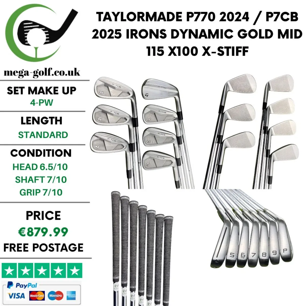 Taylormade P770 2024 / P7CB 2025 Irons / 4-Pw - Image 1