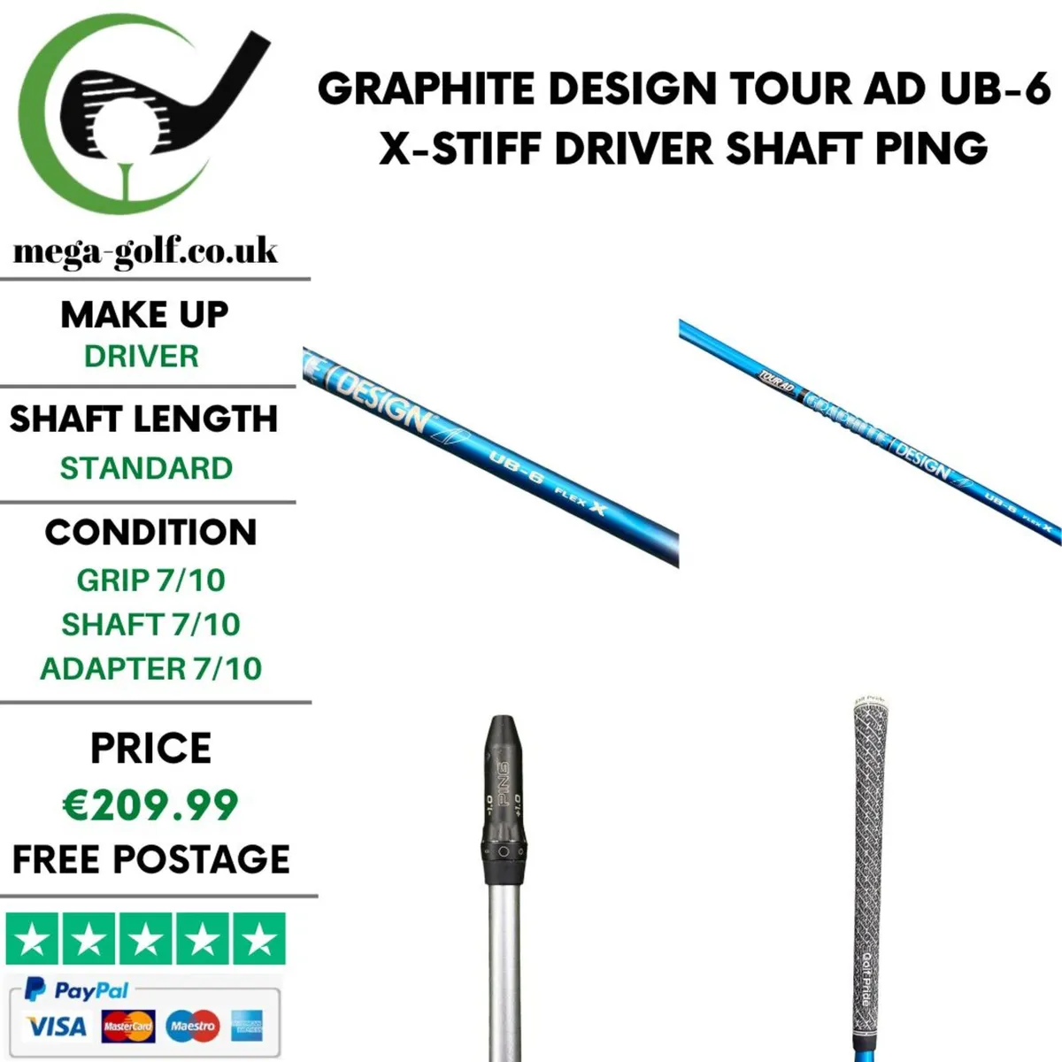 Graphite Design Tour AD UB-6 X-Stiff Driver Shaft - Image 1