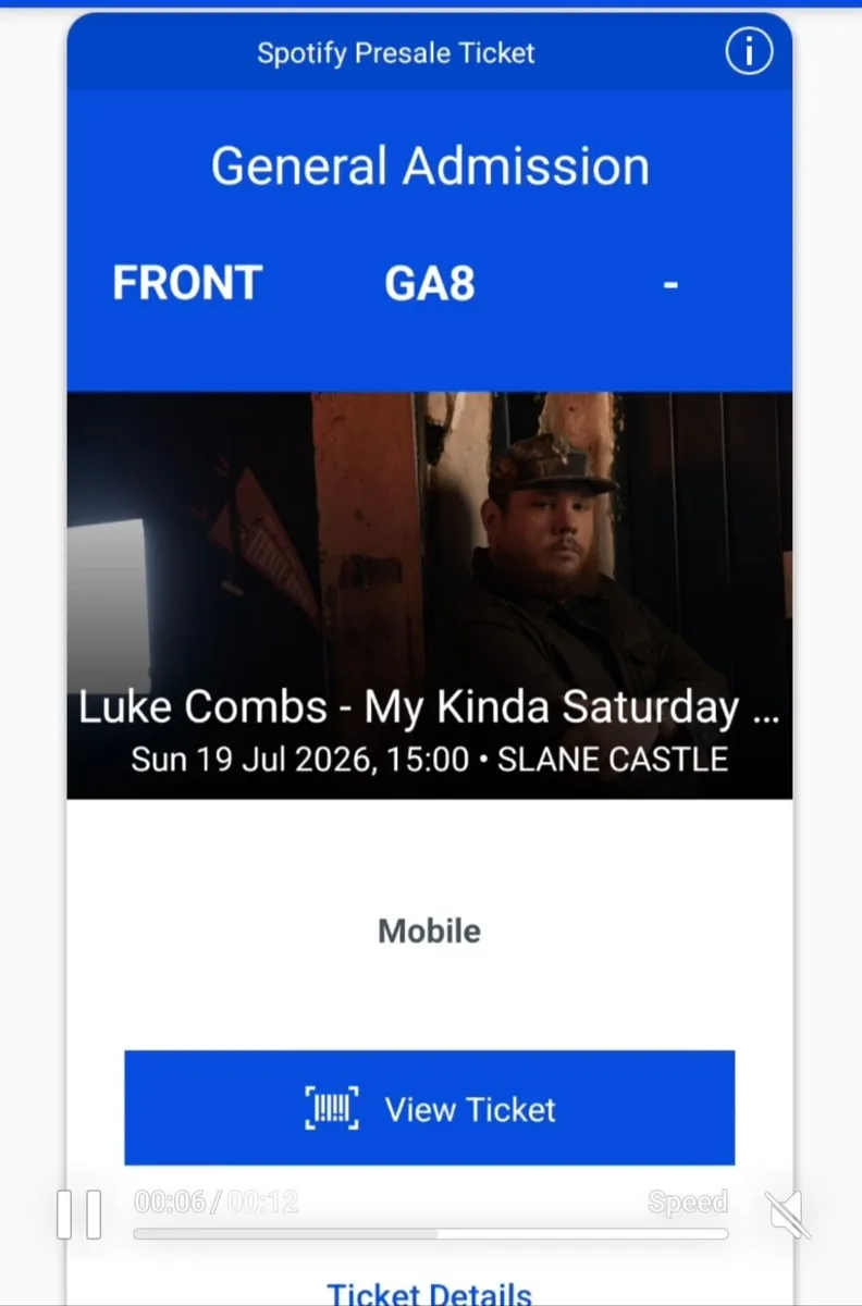 Luke Comb Tickets 19th July 2026 Slane Castle - Image 1