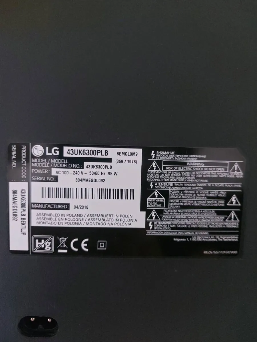 LG 43" 4K UHD smart TV - Image 2