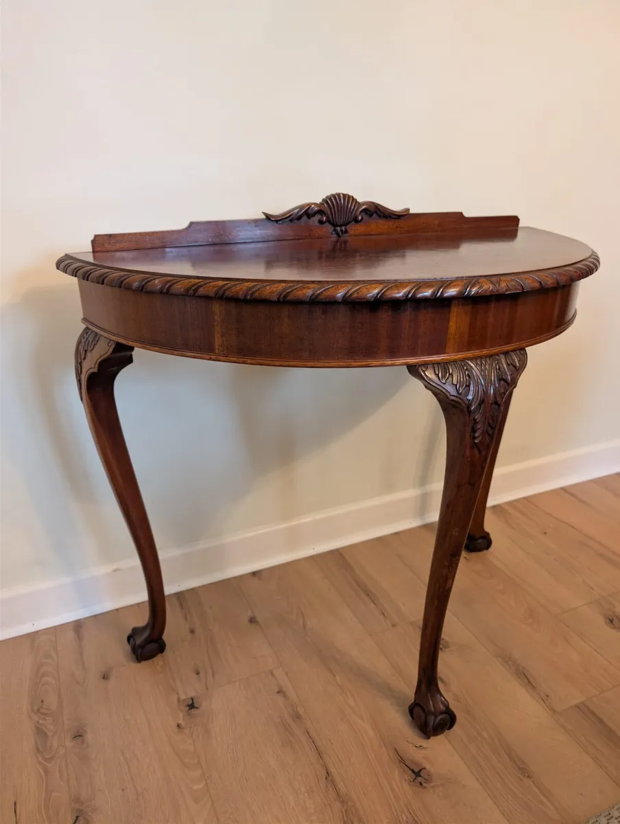 Victorian Half Moon Hall Table - Image 2