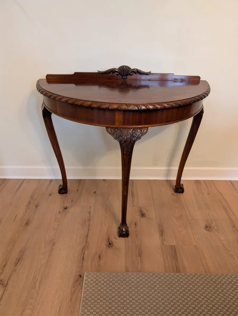 Victorian Half Moon Hall Table - Image 1