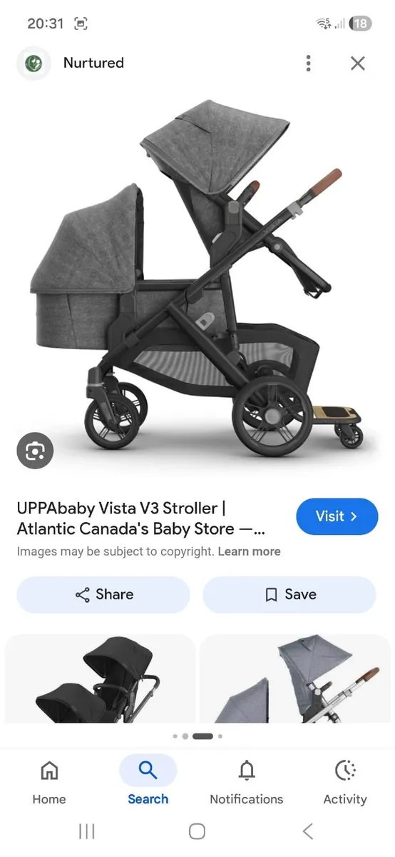Uppavista twin pram - Image 1