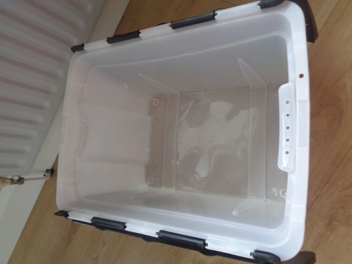 Large Flip Top Storage Tote Container for Sale - Image 4