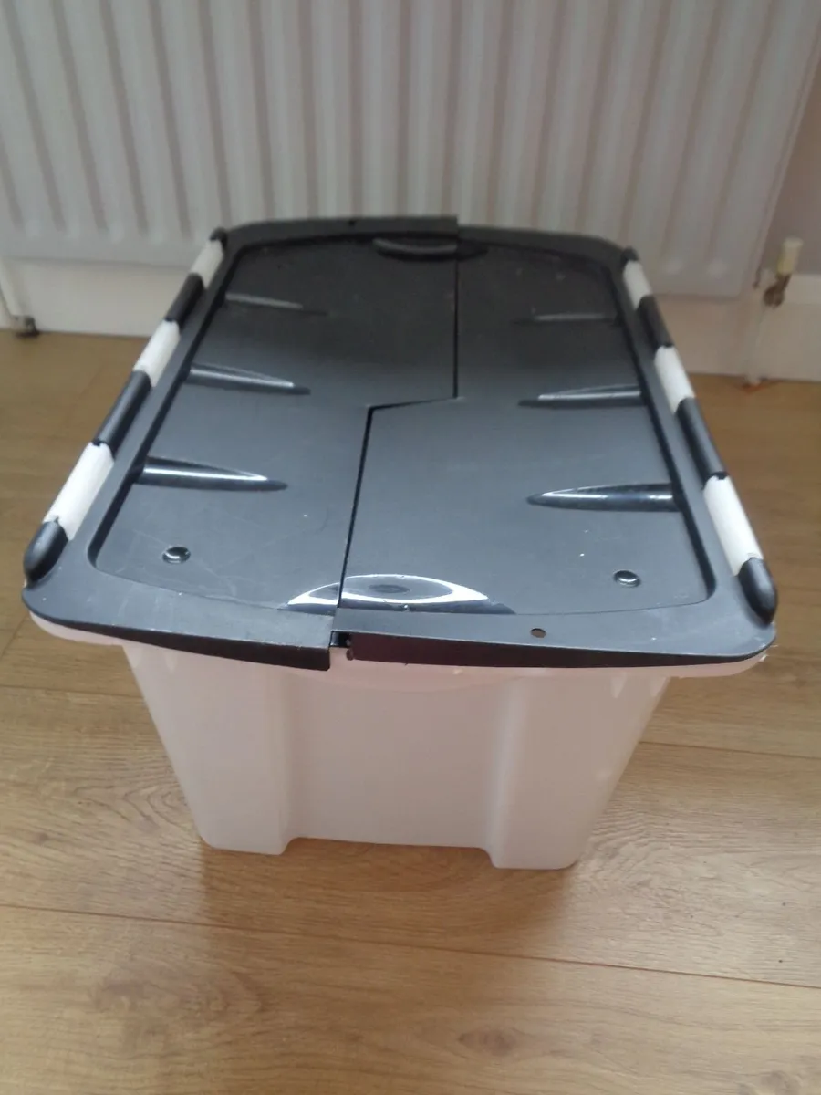 Large Flip Top Storage Tote Container for Sale - Image 3