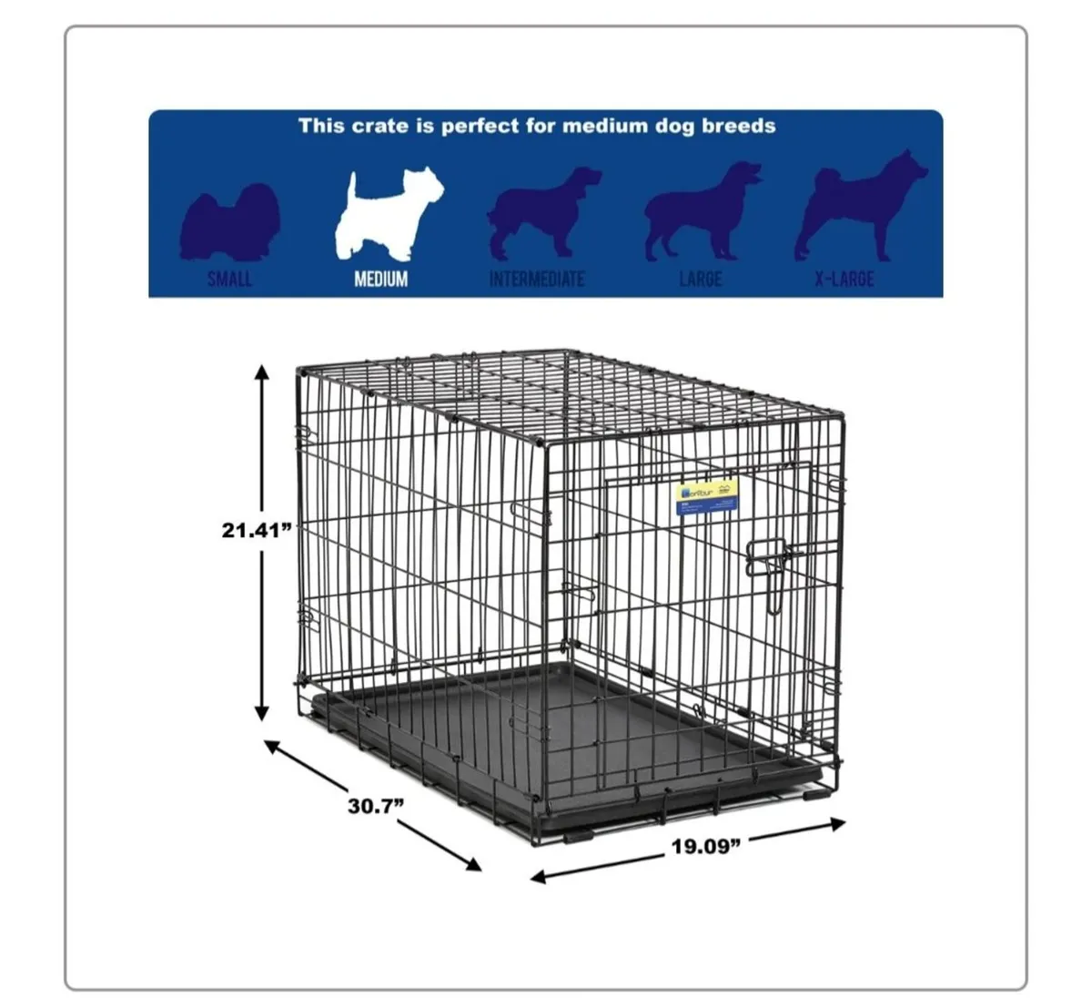 MIDWEST Contour Single Door Dog Crate - Image 1