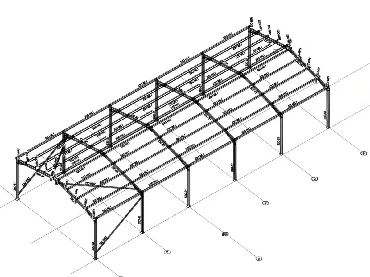 75 x 30 Galvanized steel frame portal building - Image 1