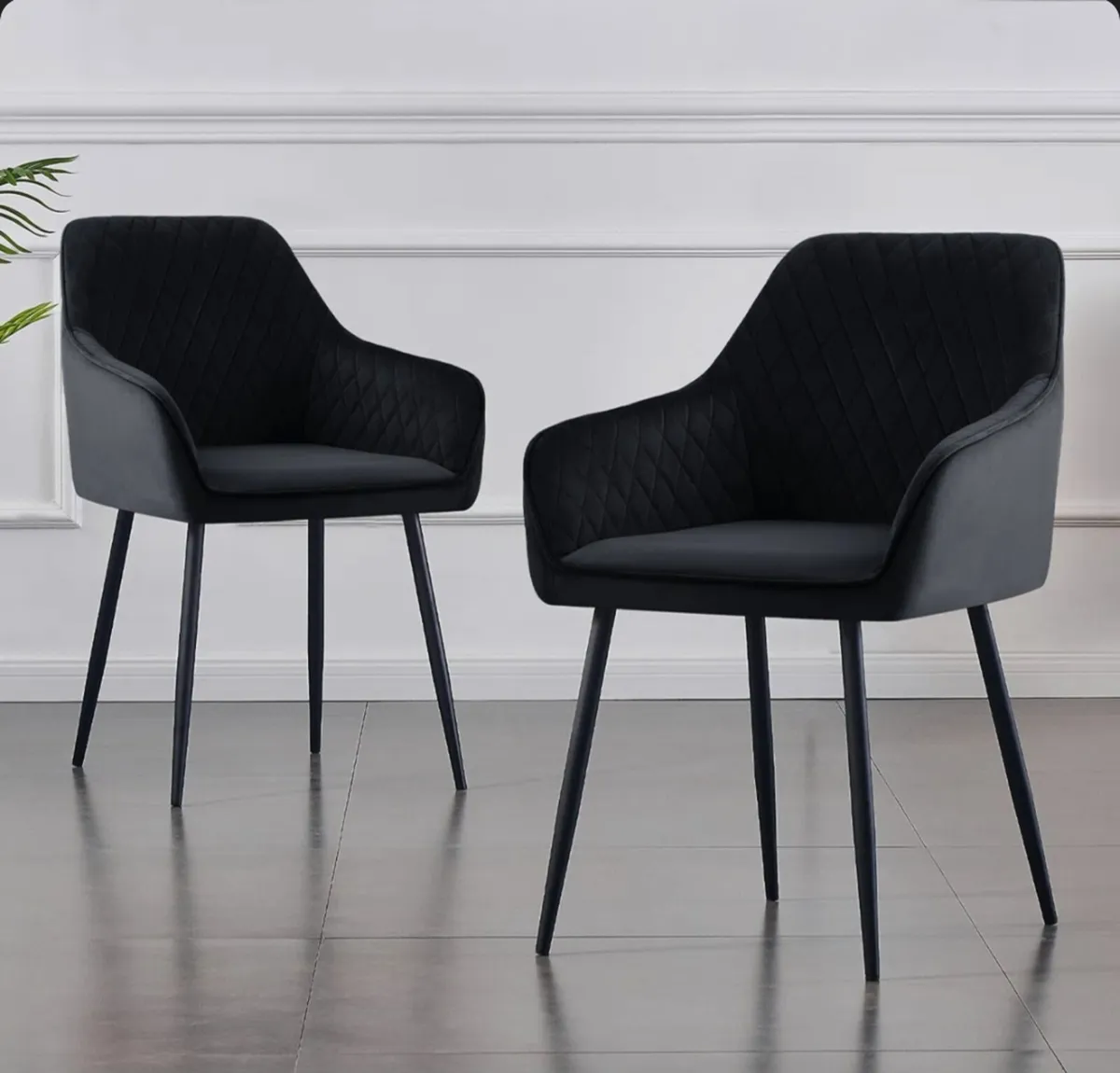 Black Velvet chair - Image 2