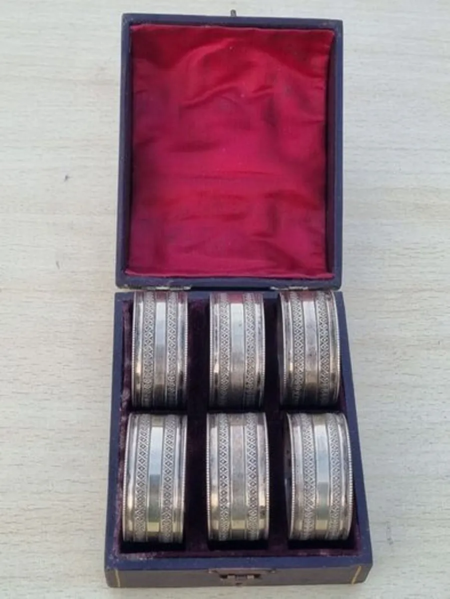 6 Edwardian Napkin Rings - Image 1