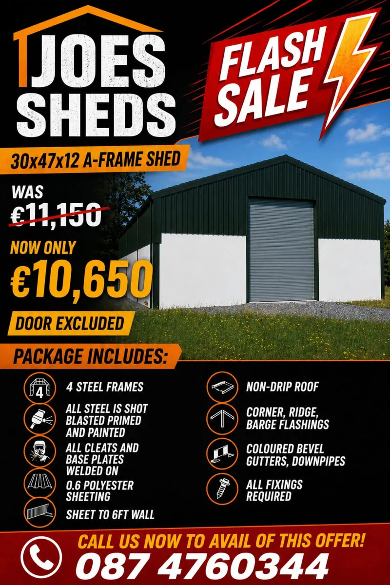 🔥Flash Sale at Joe's Sheds -30ftx47ftx12ft🔥 - Image 1