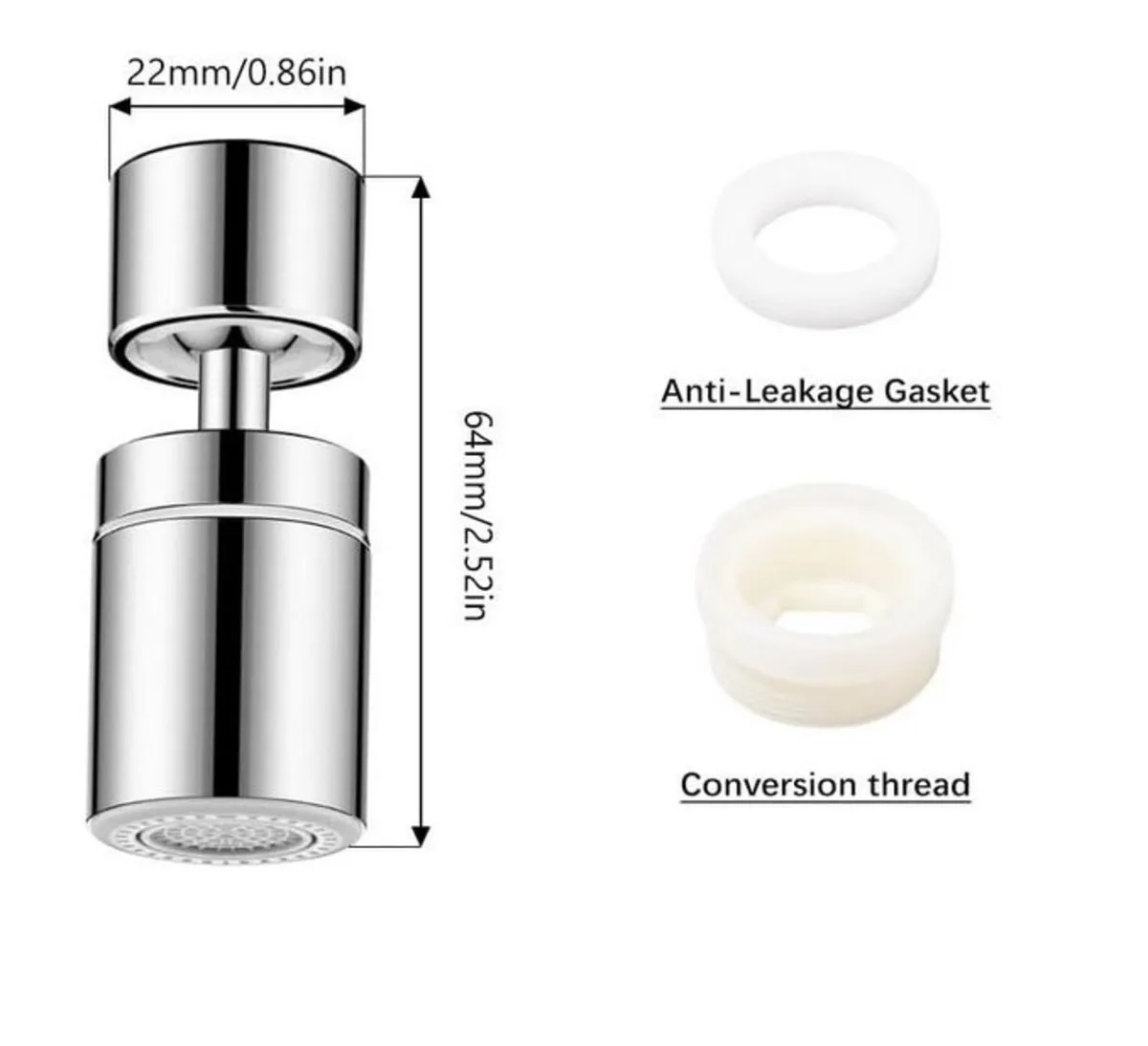 360° Rotatable FM22/M24 Kitchen Tap Aerator - Image 2